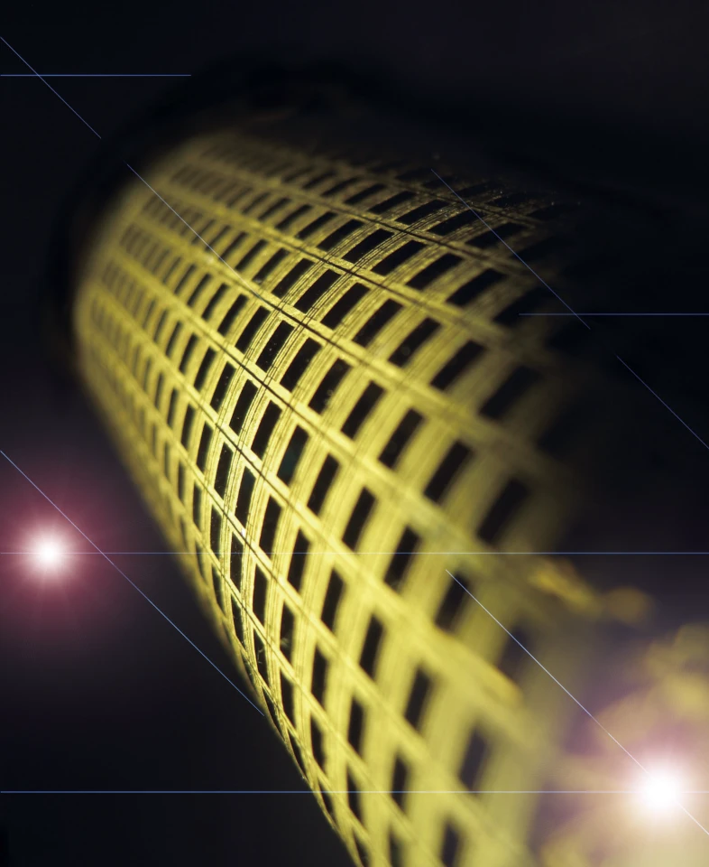 An e-skin device concept, each dark square representing a single pixel