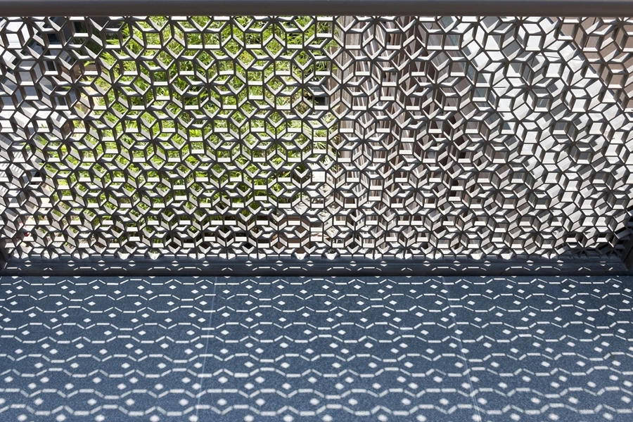 Patterned paneling at the Abu Dhabi Central Market (Photo: Nigel Young / Foster + Partners)