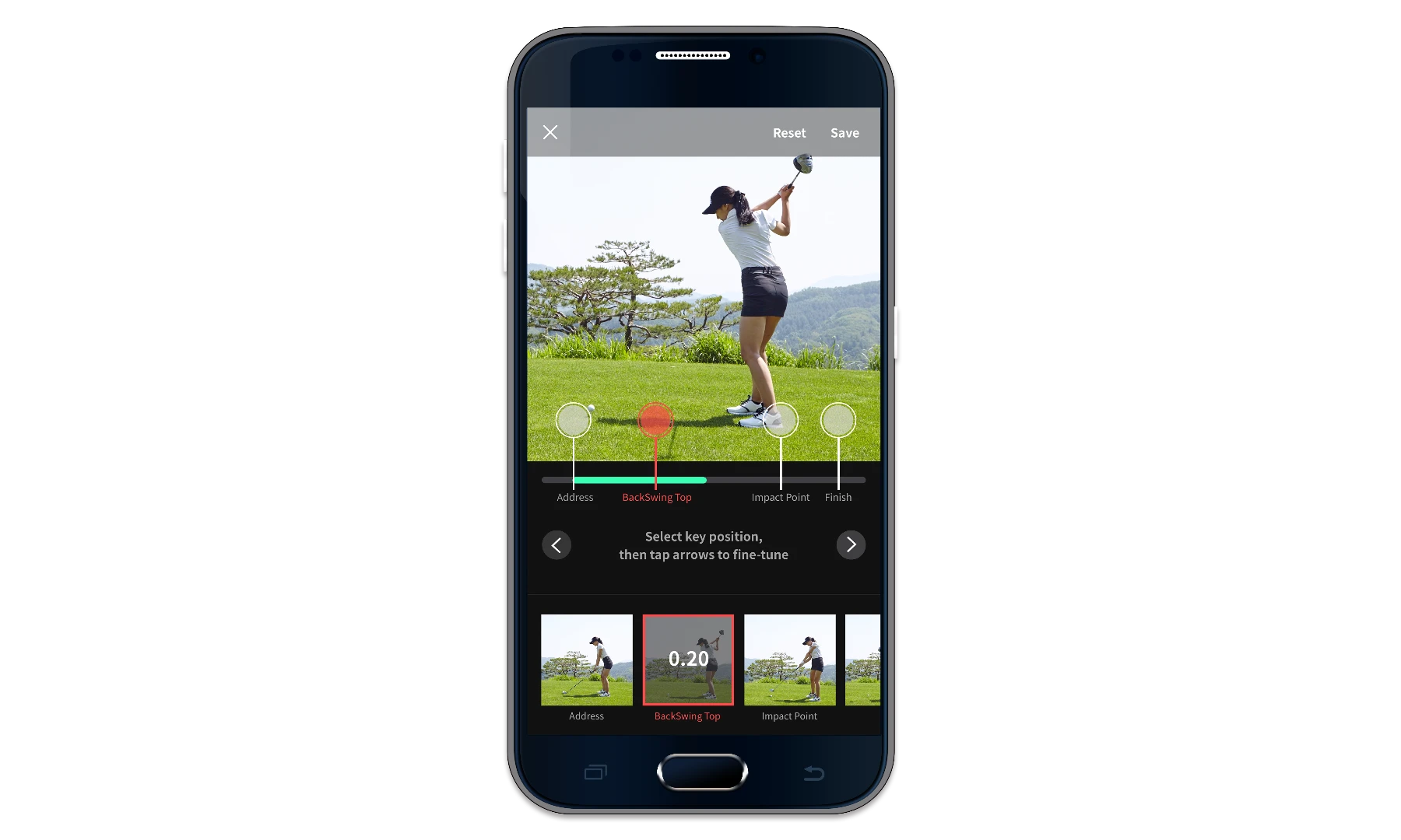 Video of the amateur can be overlaid with professional data