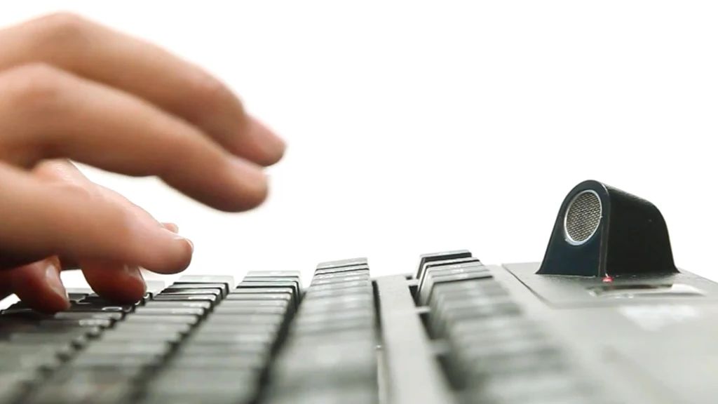 KSI's SonarLocID Keyboard uses sonar to monitor the presence of the user