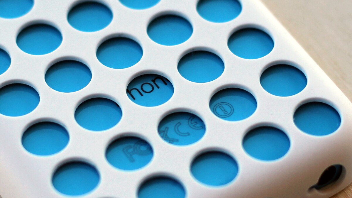 It's a little odd how the iPhone 5c case shows part of the "iPhone" logo and FCC info