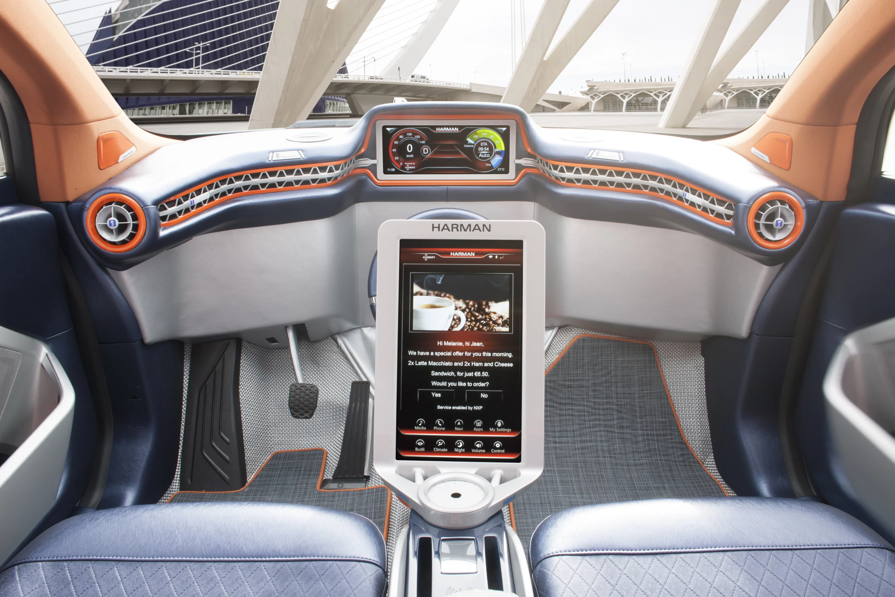 Center console and interior