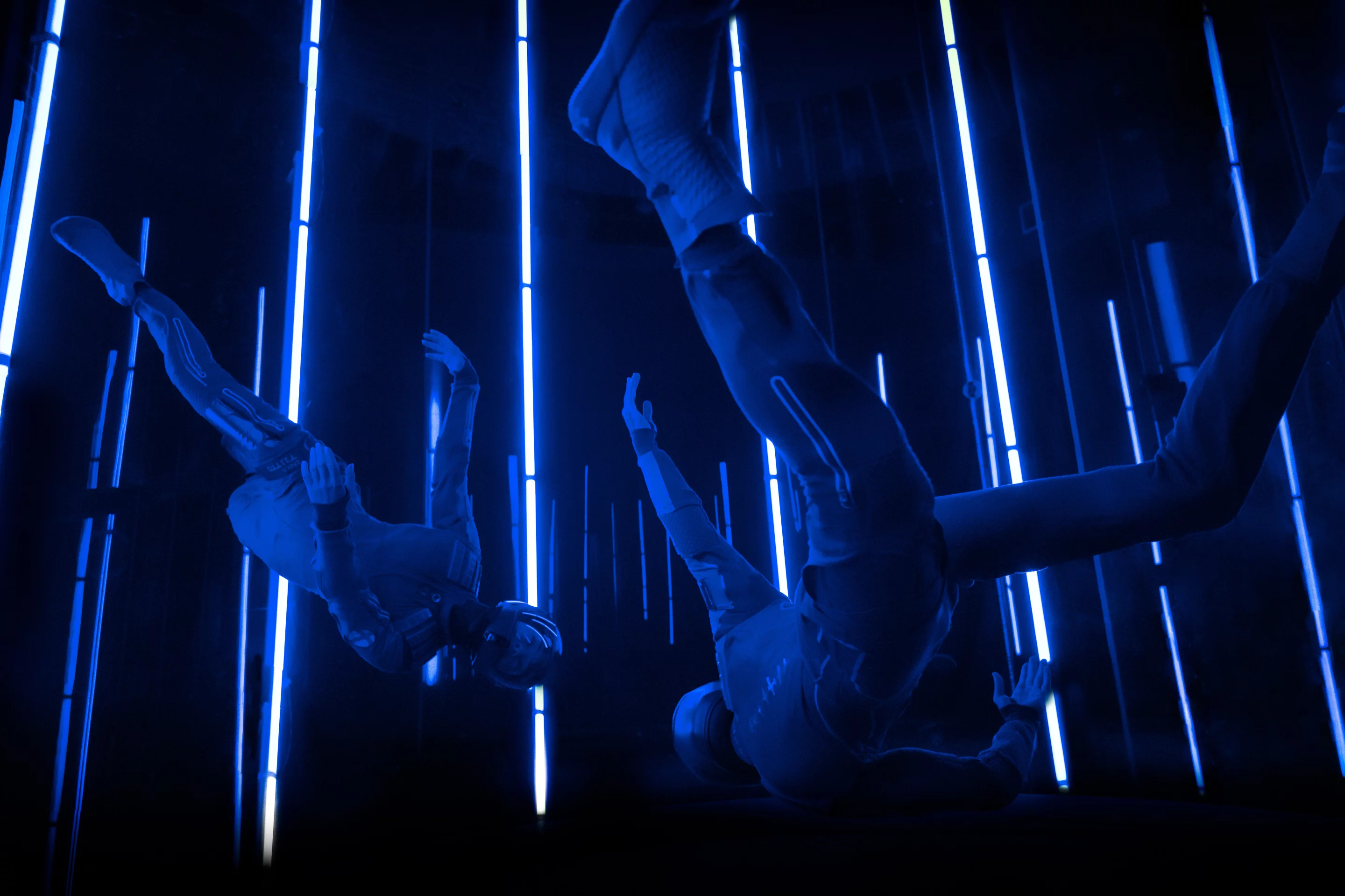 The spacewear includes a wide variety of high-tech fabrics