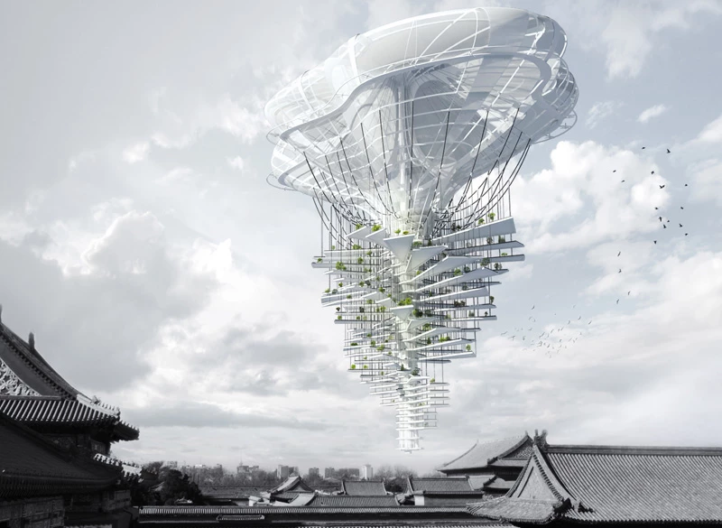 Third place: Ting Xu and Yiming Chen's Light Park is a floating city to provide green areas to space-choked cities