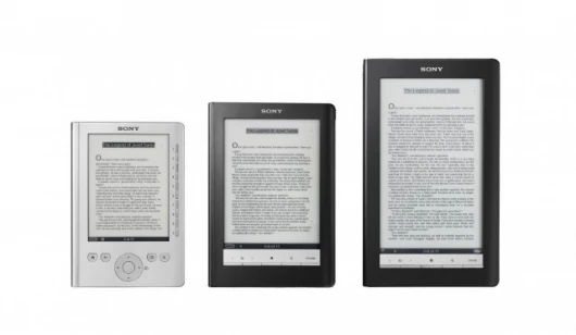 The new Sony Reader family (from left): the Pocket Edition, the Touch Edition and the Daily Edition eBook readers