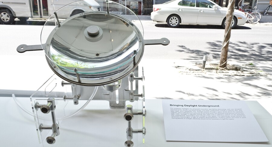 An example of the reflective parabolas that will be used to collect sunlight for the Lowline (Photo: Raad Studio)