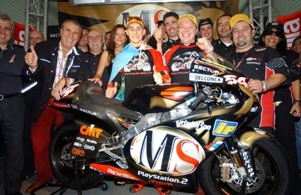 The Aprilia 250 World Championship team