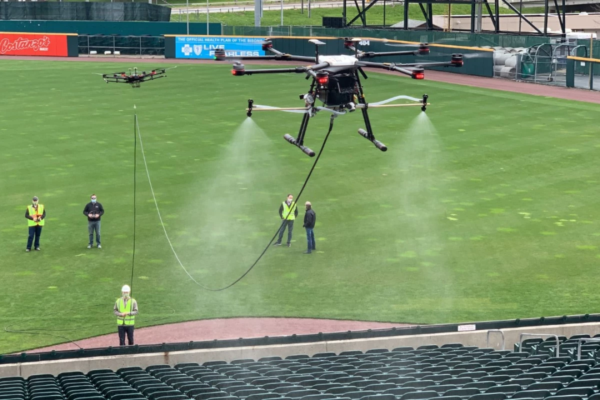 EagleHawk shows off its system at Sahlen Field