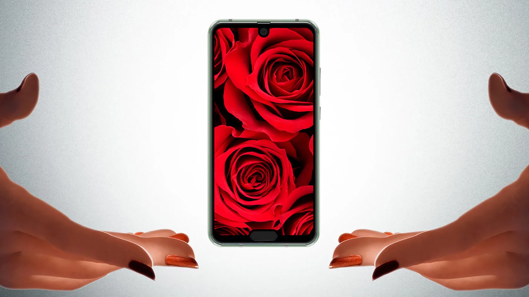 The Sharp Aquos R2 Compact offers a notch at the top and the bottom of the display