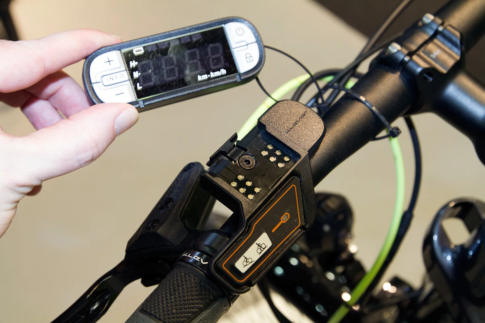 The LED control unit is detachable and acts as an immobilizer when removed