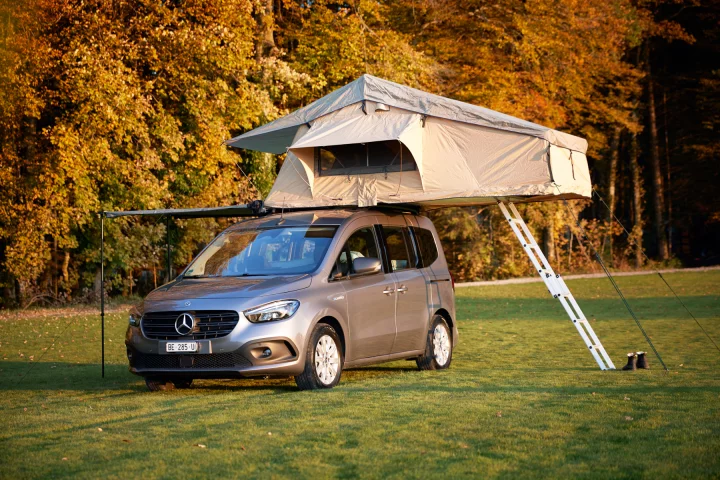 It's not the most rugged rooftop-camping micro-RV out there, but the upfitted Citan is ready to travel and spend the night