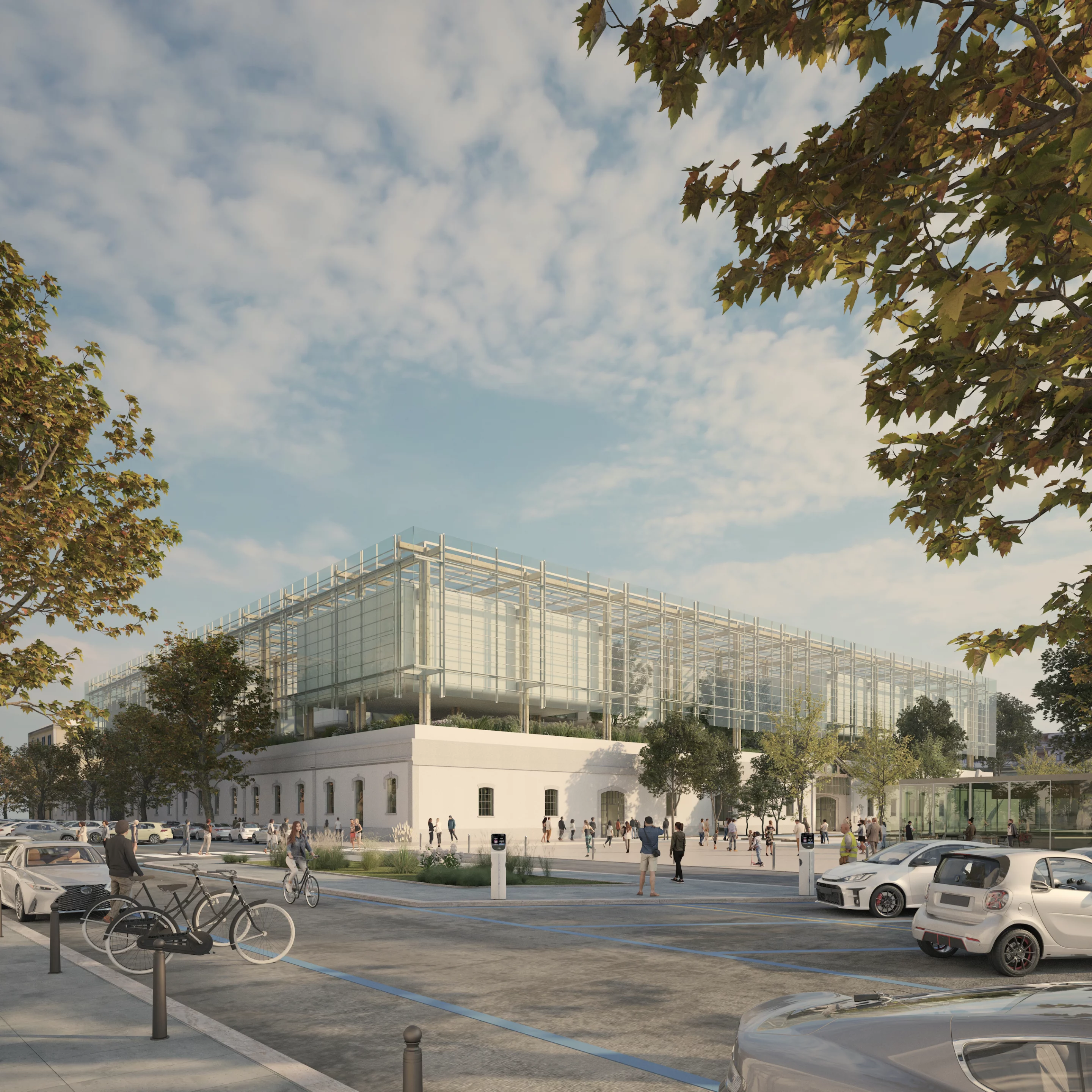 The Science Forest is part of a wider redevelopment of an area which previously hosted an Italian military facility