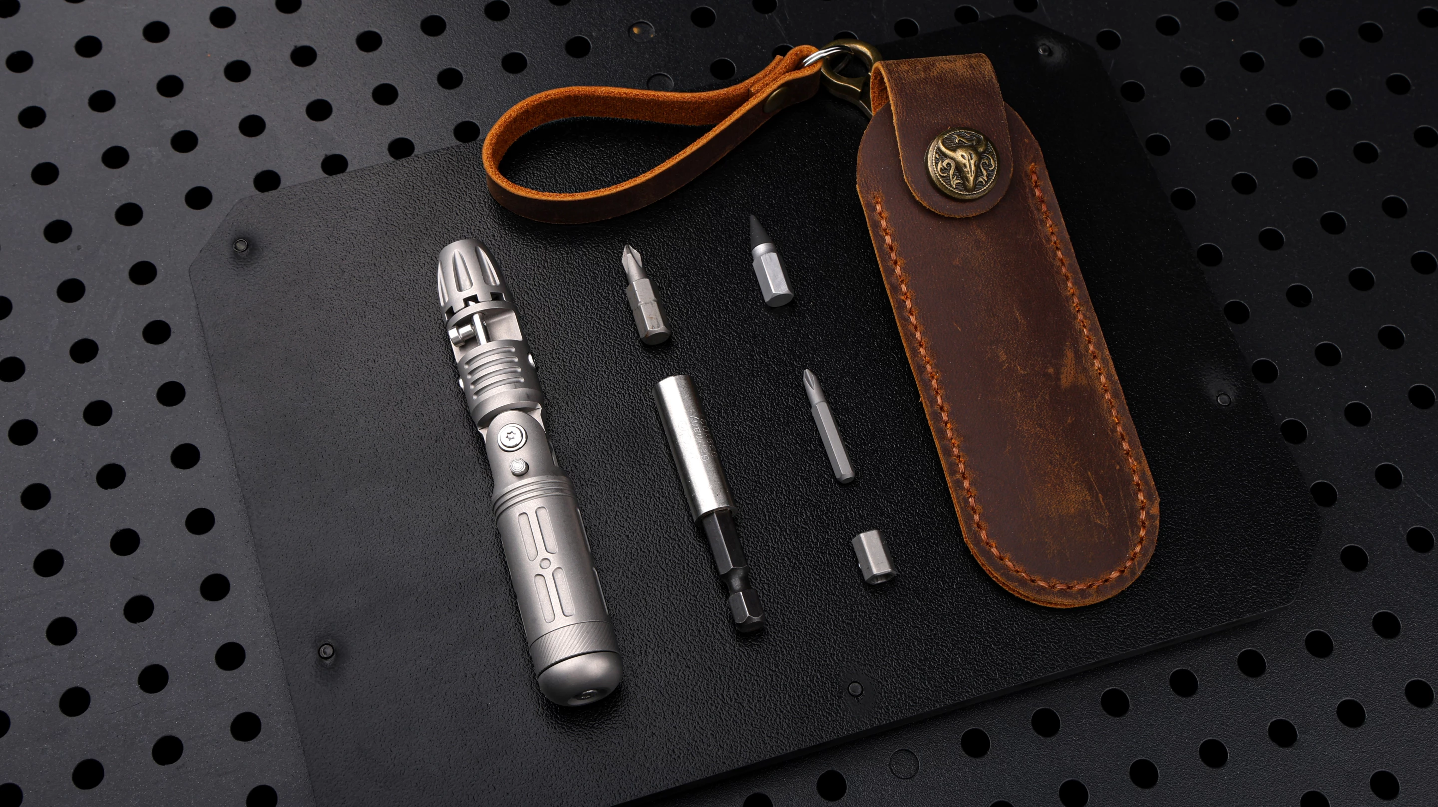 The Arcos Driver can be paired with an optional custom leather sleeve