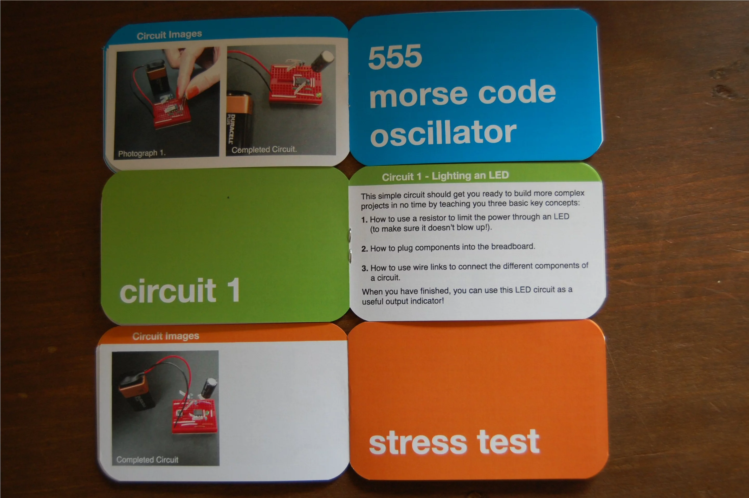 The Electronics Lab 101 comes with three instruction booklet which outline some electronics basics and detailed build instructions