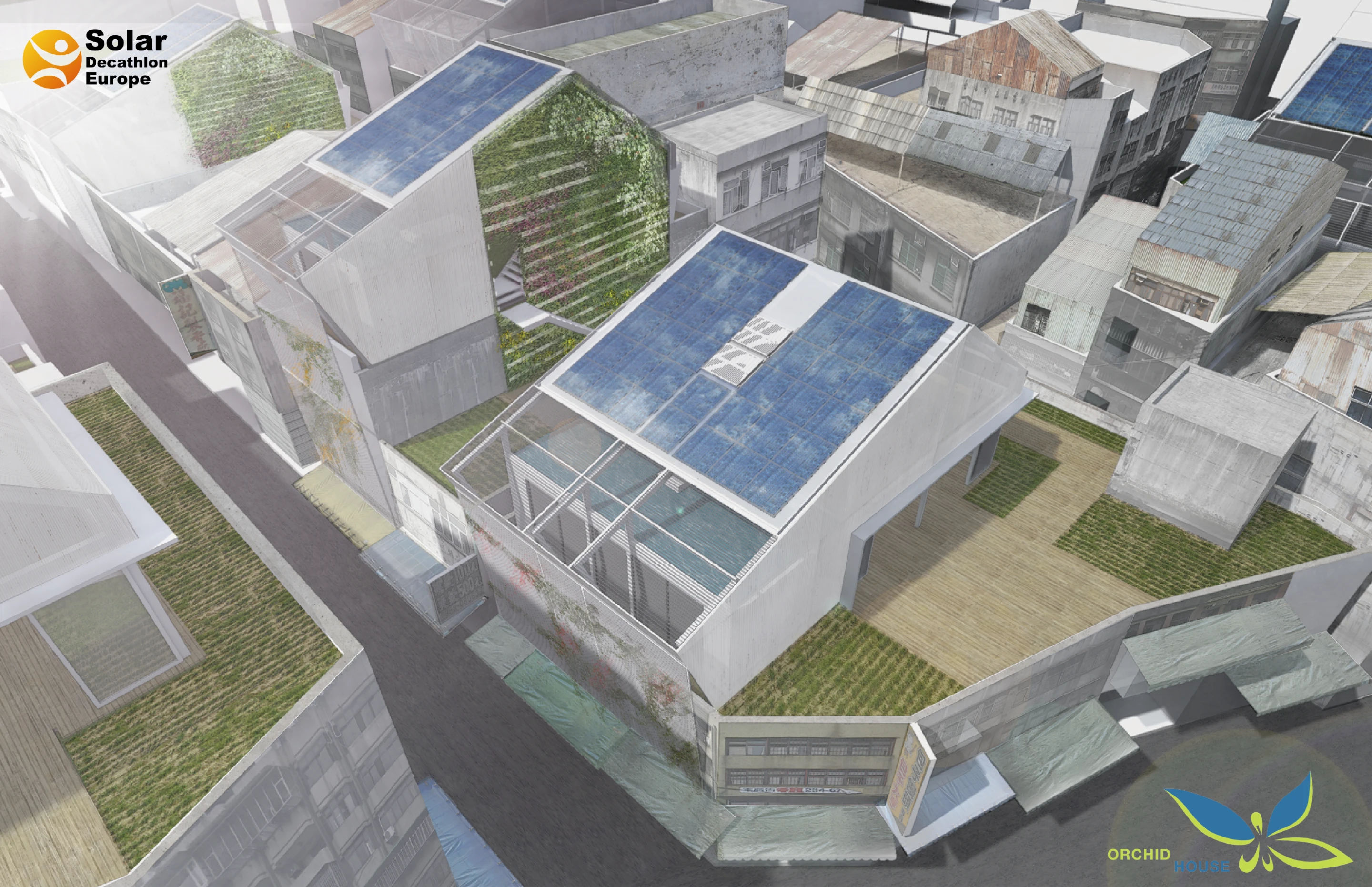 The design of the Orchid House was inspired by Tawian's innovative greenhouse technologies uses to cultivate the Orchid flower