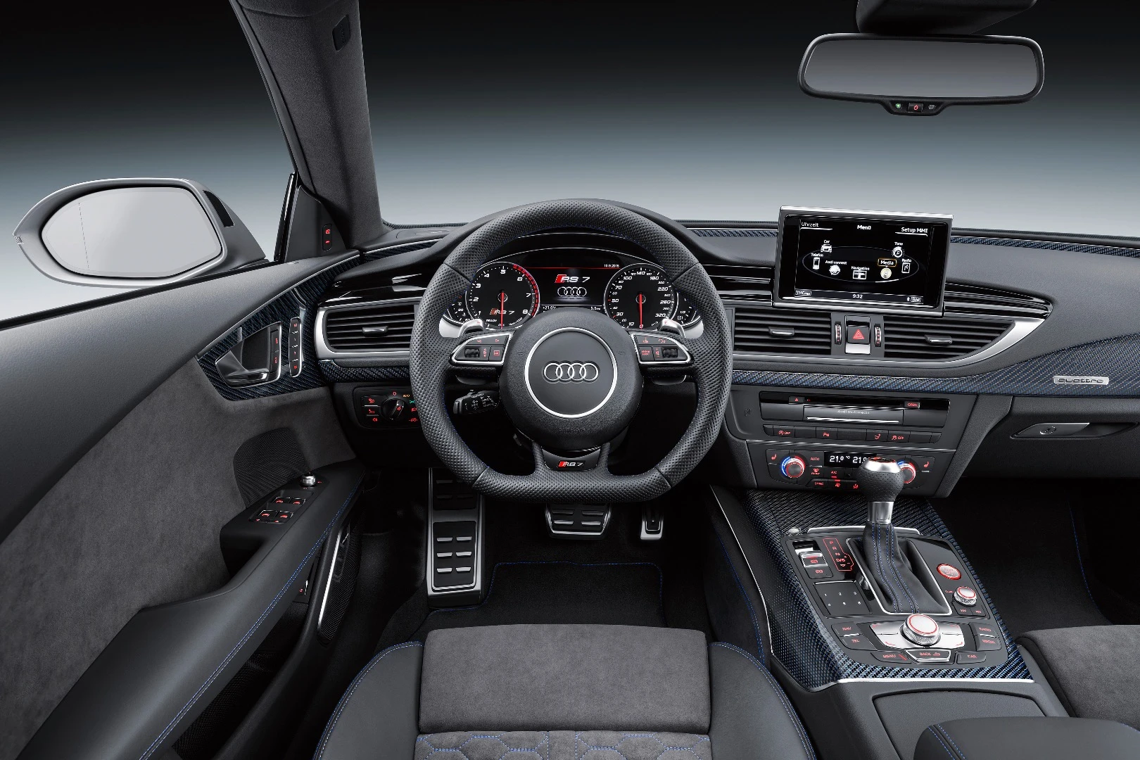 Audi's interiors are always beautifully put together, and the RS7 is no exception
