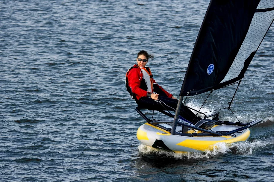 A woman tries out the TIWAL 3.2 by herself (Photo: Christiane Le Port)