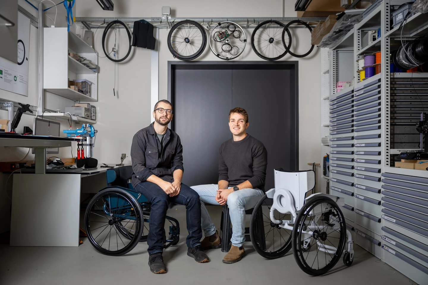 Reto Togni (left) and Stefan Villiger in their ETH Zurich workshop
