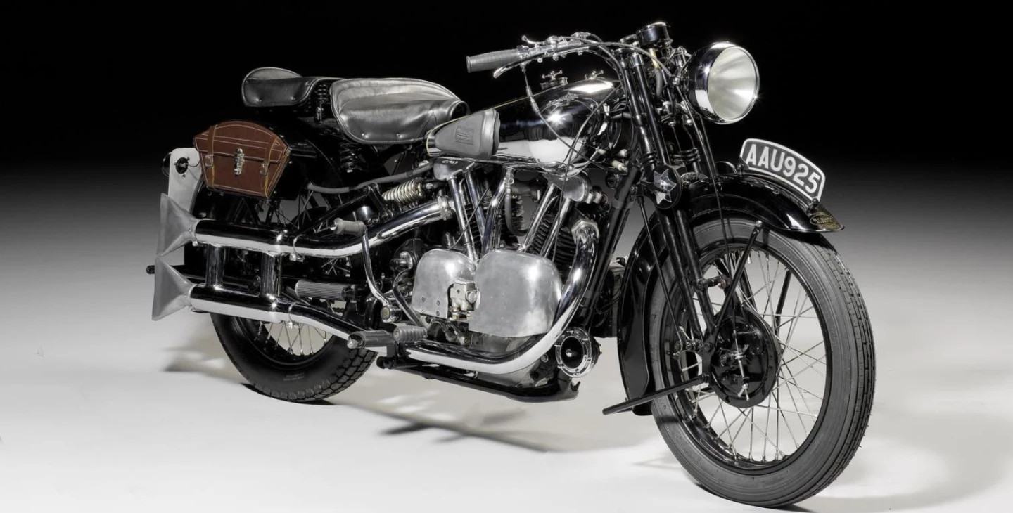 This 1934 Brough Superior SS100 sold for GBP166,500 (US$330,170) in April 2008, at Bonhams' Stafford sale