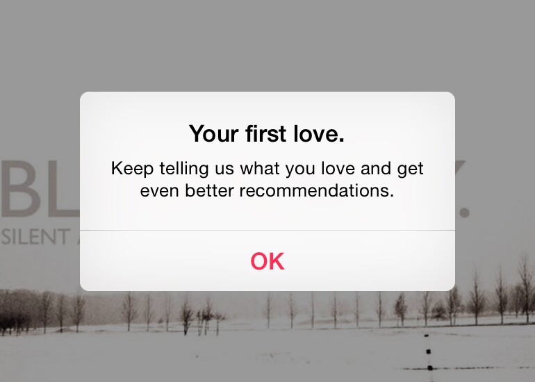Send tracks some love to improve your recommendations
