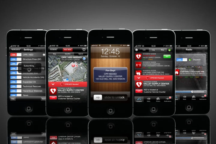 A new location-aware iPhone app has been developed that notifies registered users within the 155 square-mile San Ramon Valley when their skills are needed to save lives