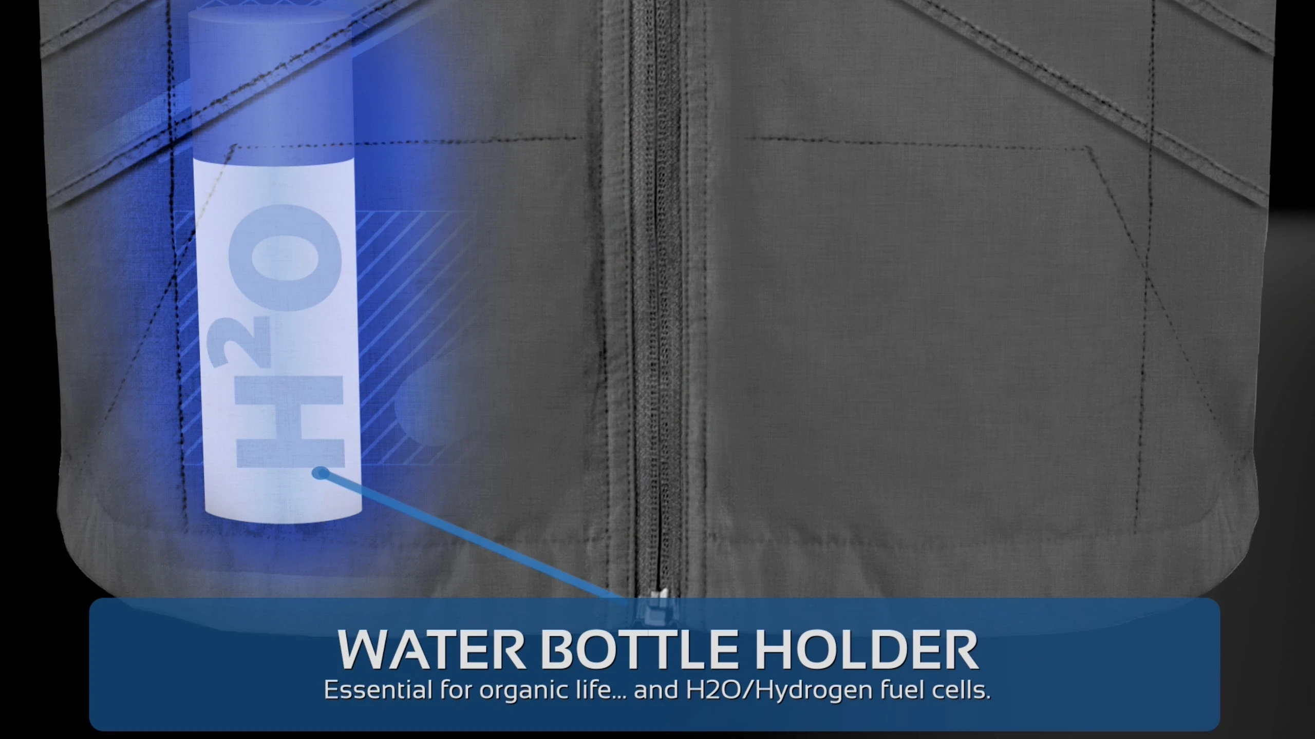 A water bottle holder