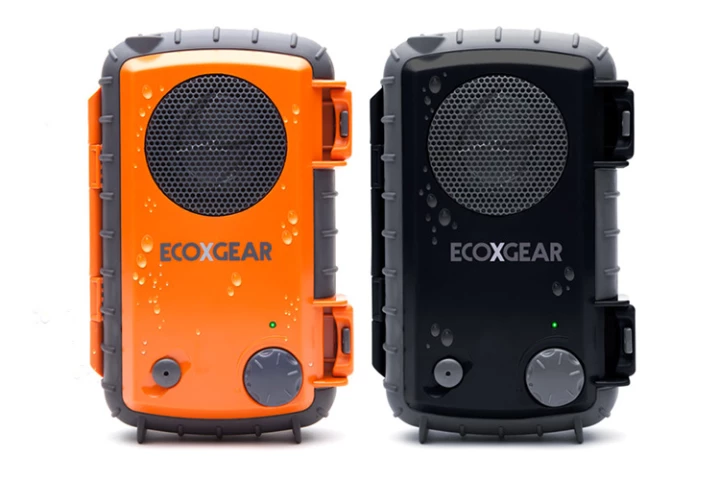 The ECOXPRO Waterproof Speaker Case keeps smartphones safe from water, while playing their music library through a built-in speaker