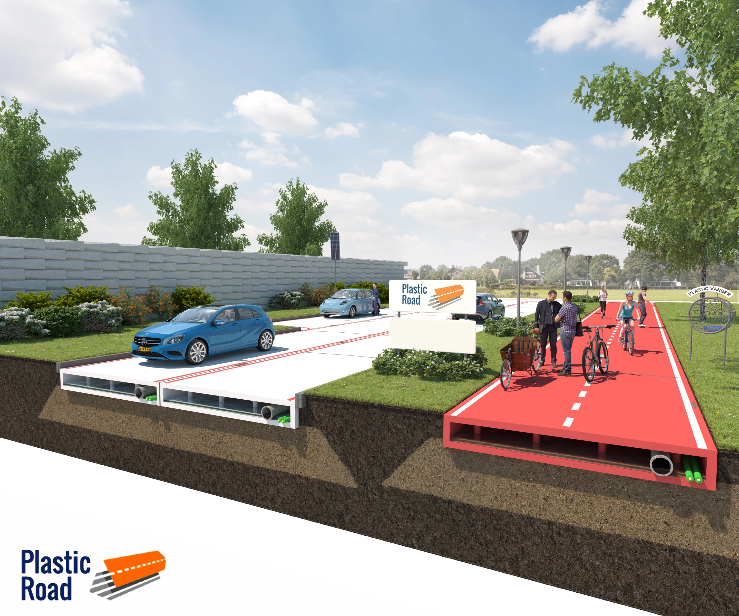 Dutch cyclists can now ride down a recycled plastic bike path