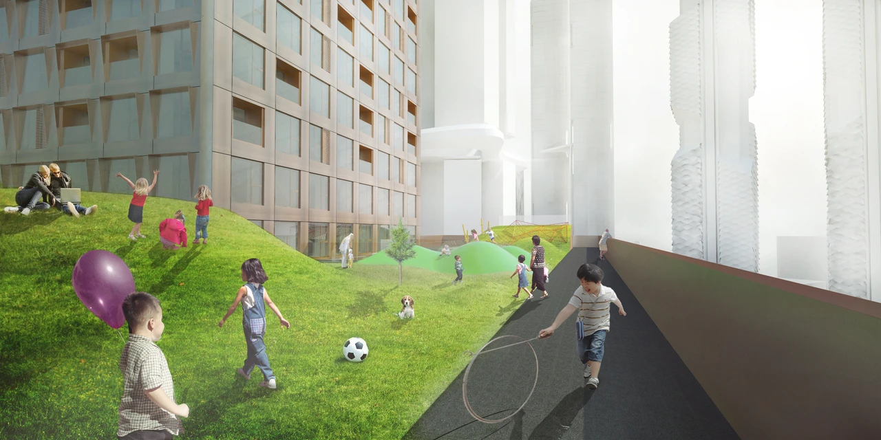 The idea was to provide spaces for recreational activities that are more often reserved to the ground
