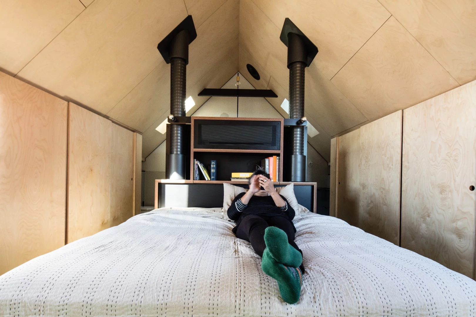 Naturally, owing to the awkward shape of its plot, the interior layout of the Acute House is pretty unusual