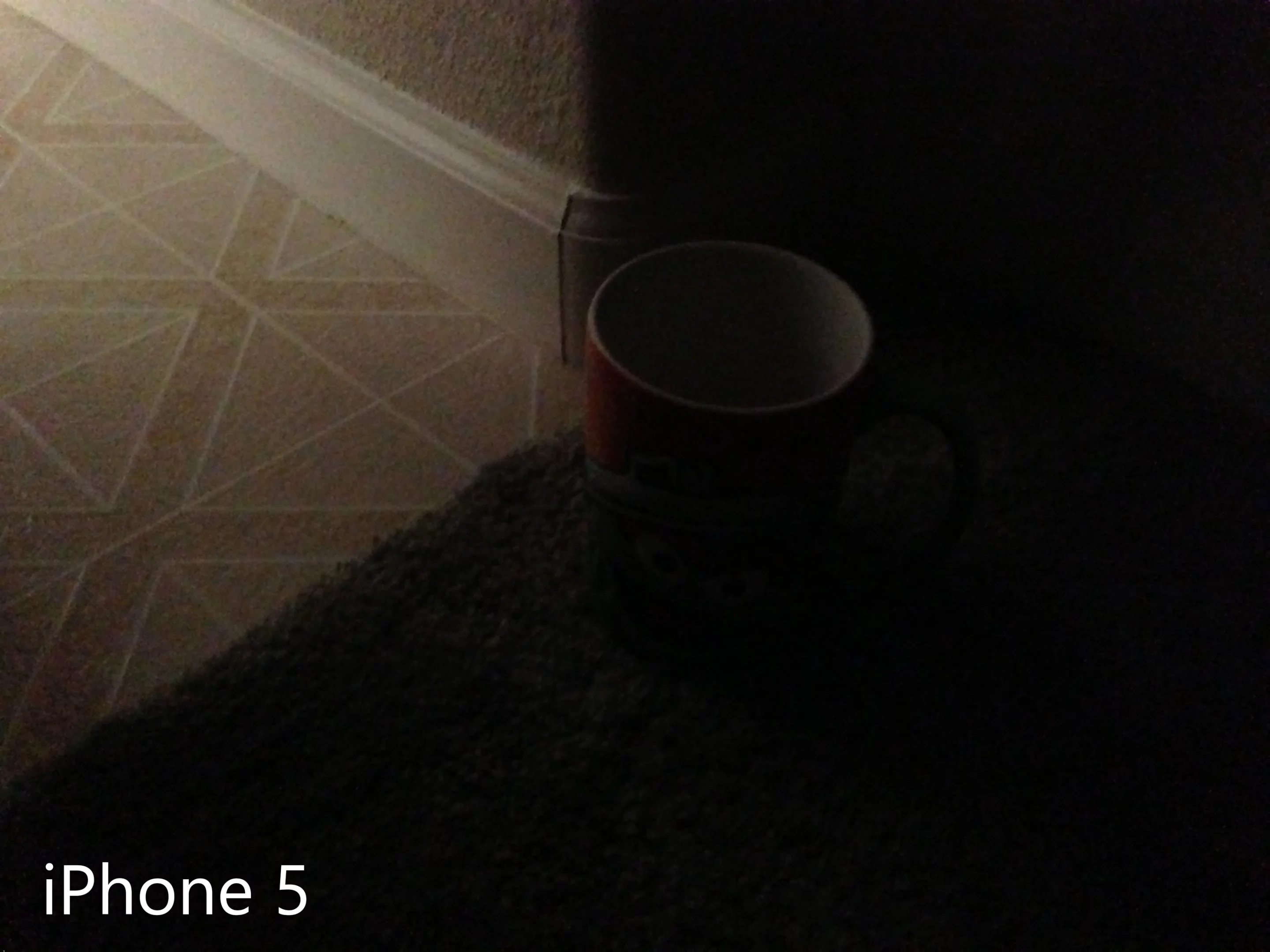 Poorly lit shot taken with the iPhone 5