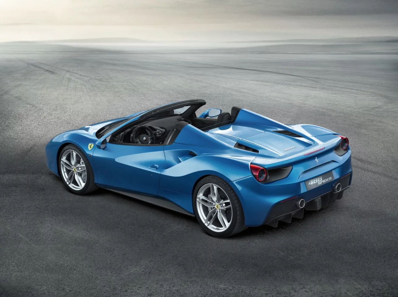The 488 Spider's buttresses help direct airflow to the engine