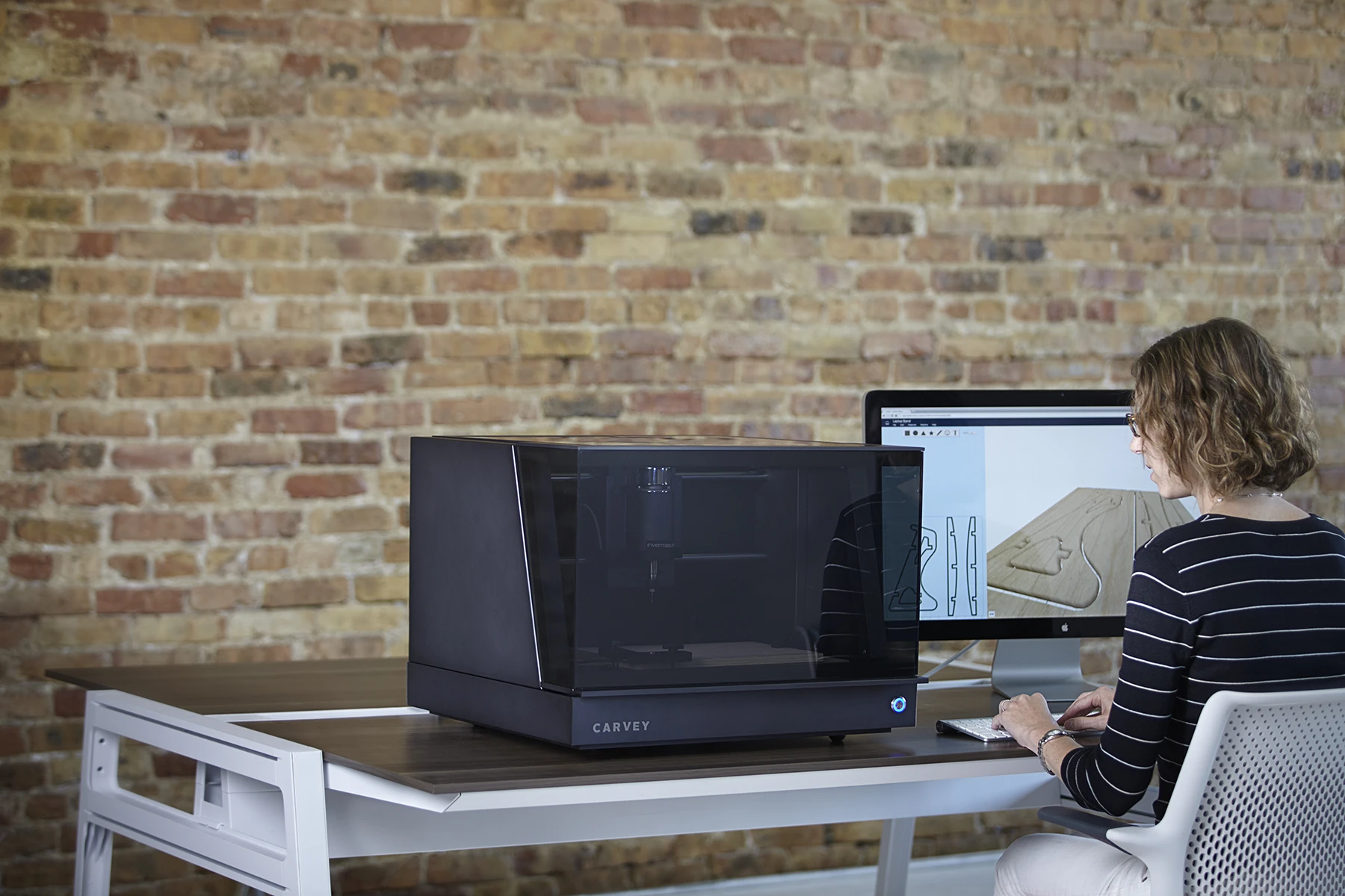 Carvey is a desktop 3D carving machine