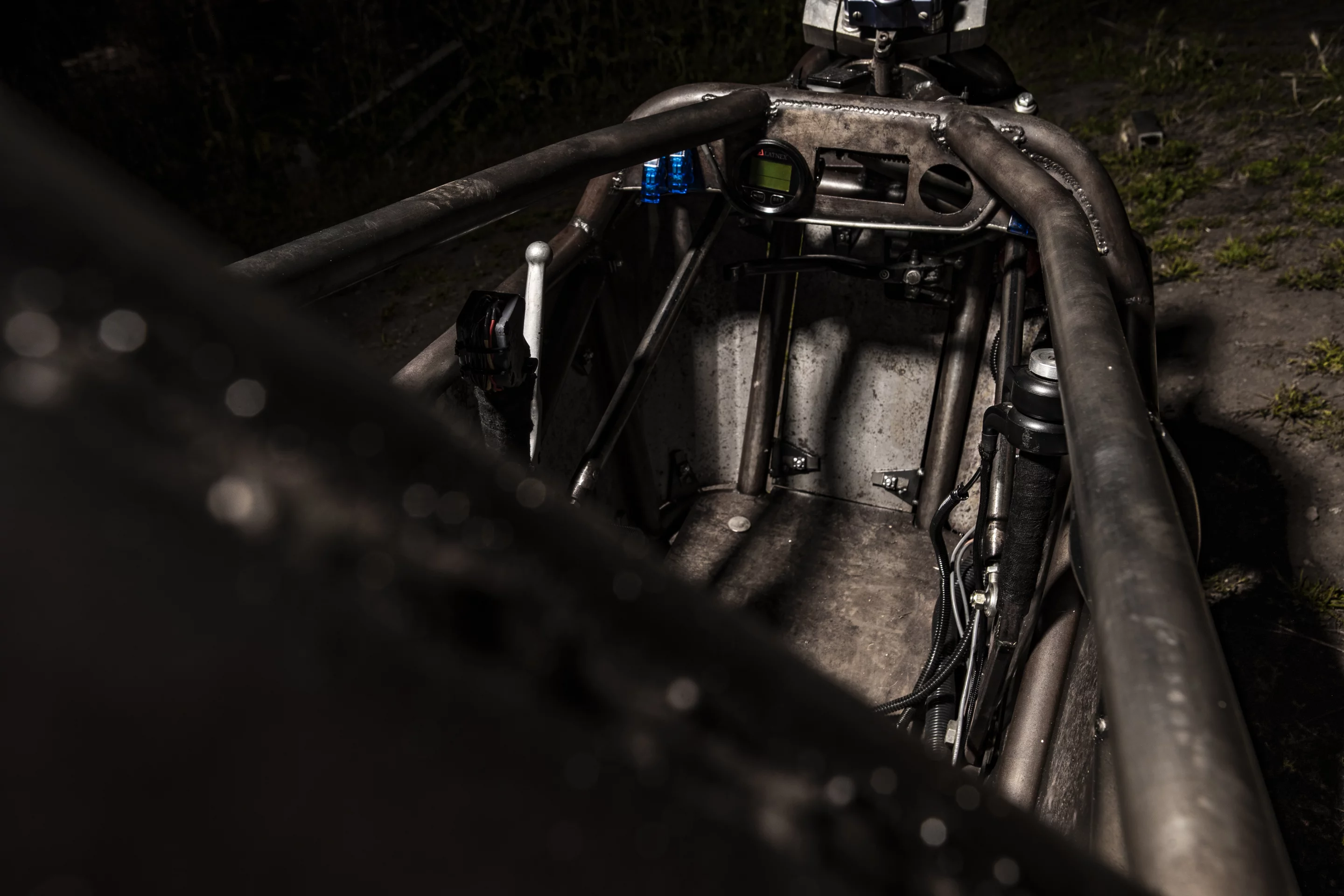 Looking into the cabin