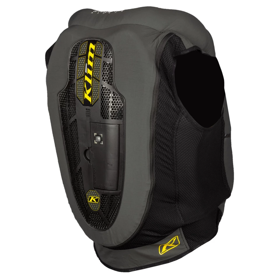The airbag technology can absorb blunt force impact trauma to the torso