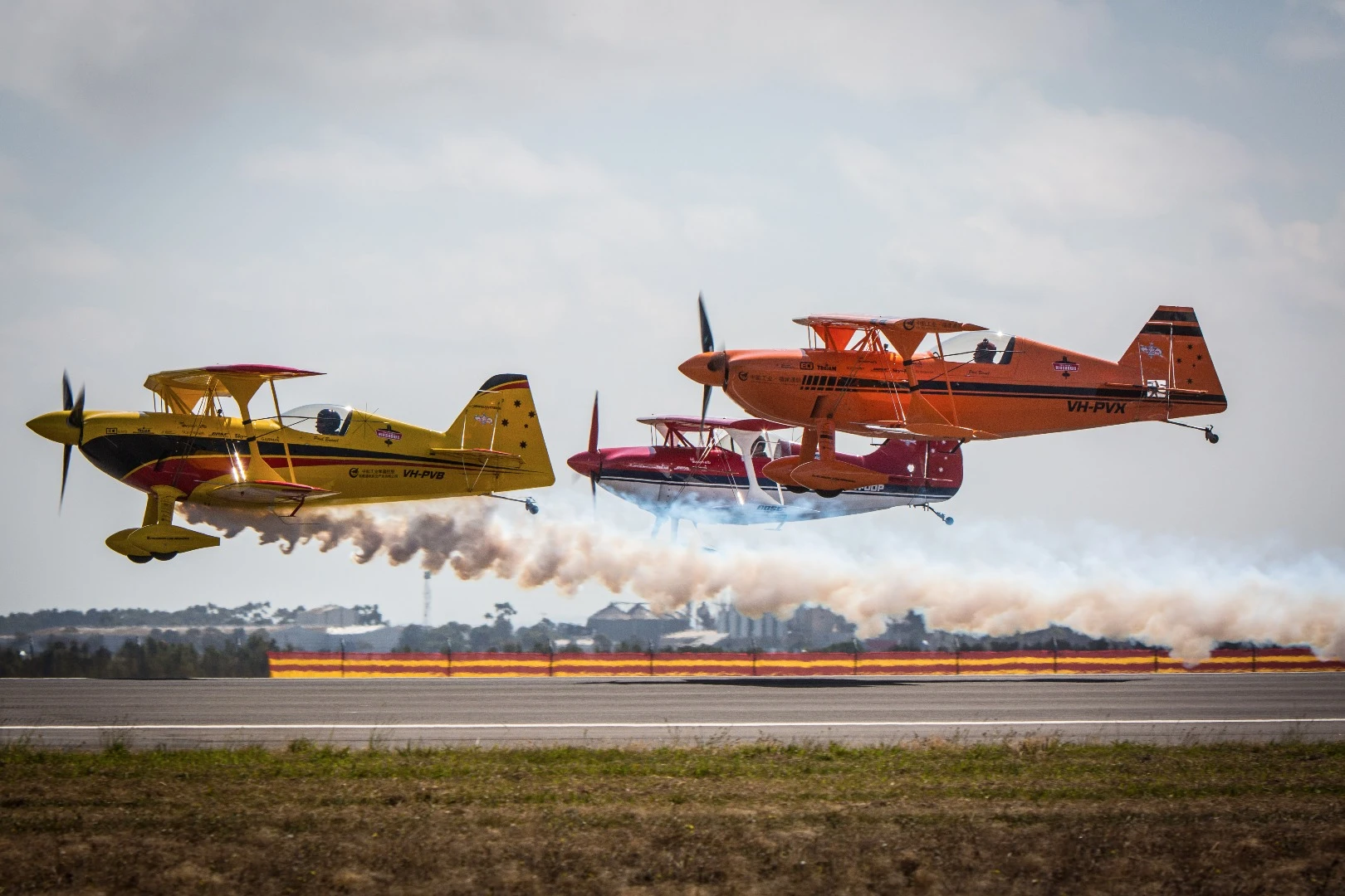 2 S1 Pitts Specials and the Wolf Pitts Pro make up the Sky Aces aerobatic team