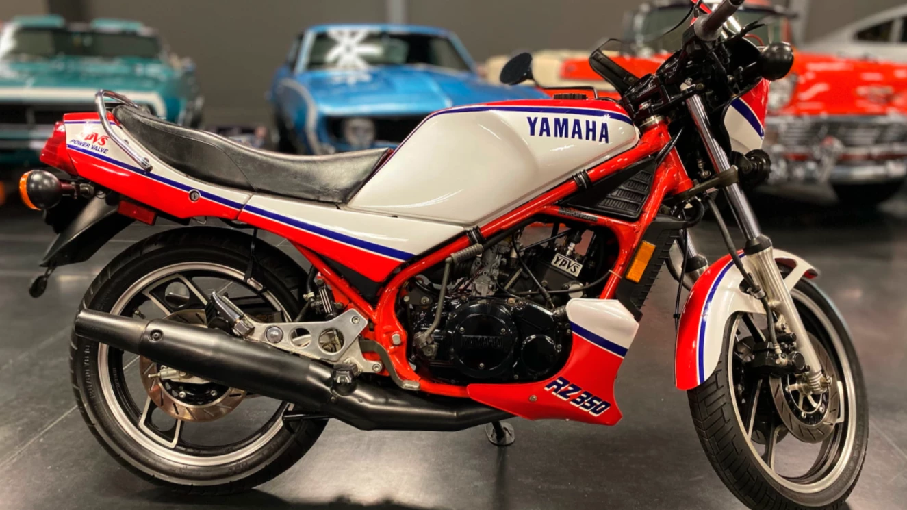This 1984 Yamaha RZ350 sold for $17,050 as Lot T210 at Mecum Auctions' Las Vegas sale on Thursday, 27 January 2022