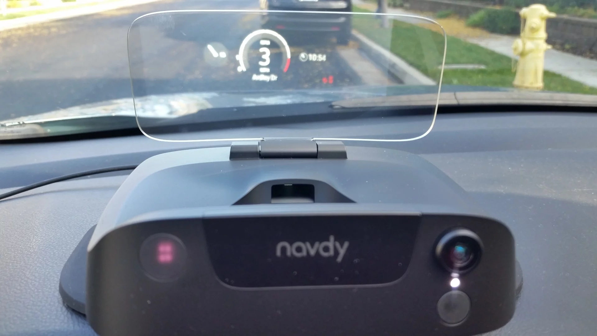 The Navdy head up display projects all of the basic information found on your car's dash without the accompanying app