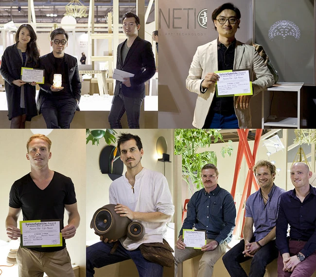 SaloneSatellite Award winners in order from left to right (Photo: Andrea Mariani)