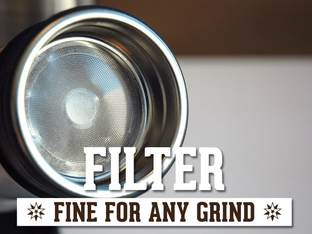 The filter squashes the grinds and stops the brewing