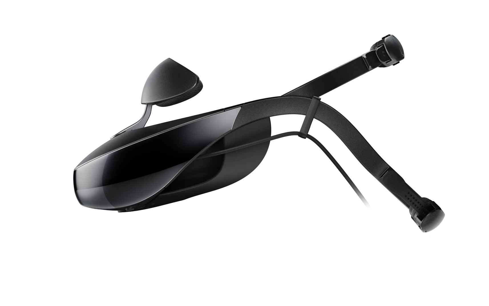 Both versions of the new HMZ personal video viewer are powered via a cable running to an external battery pack