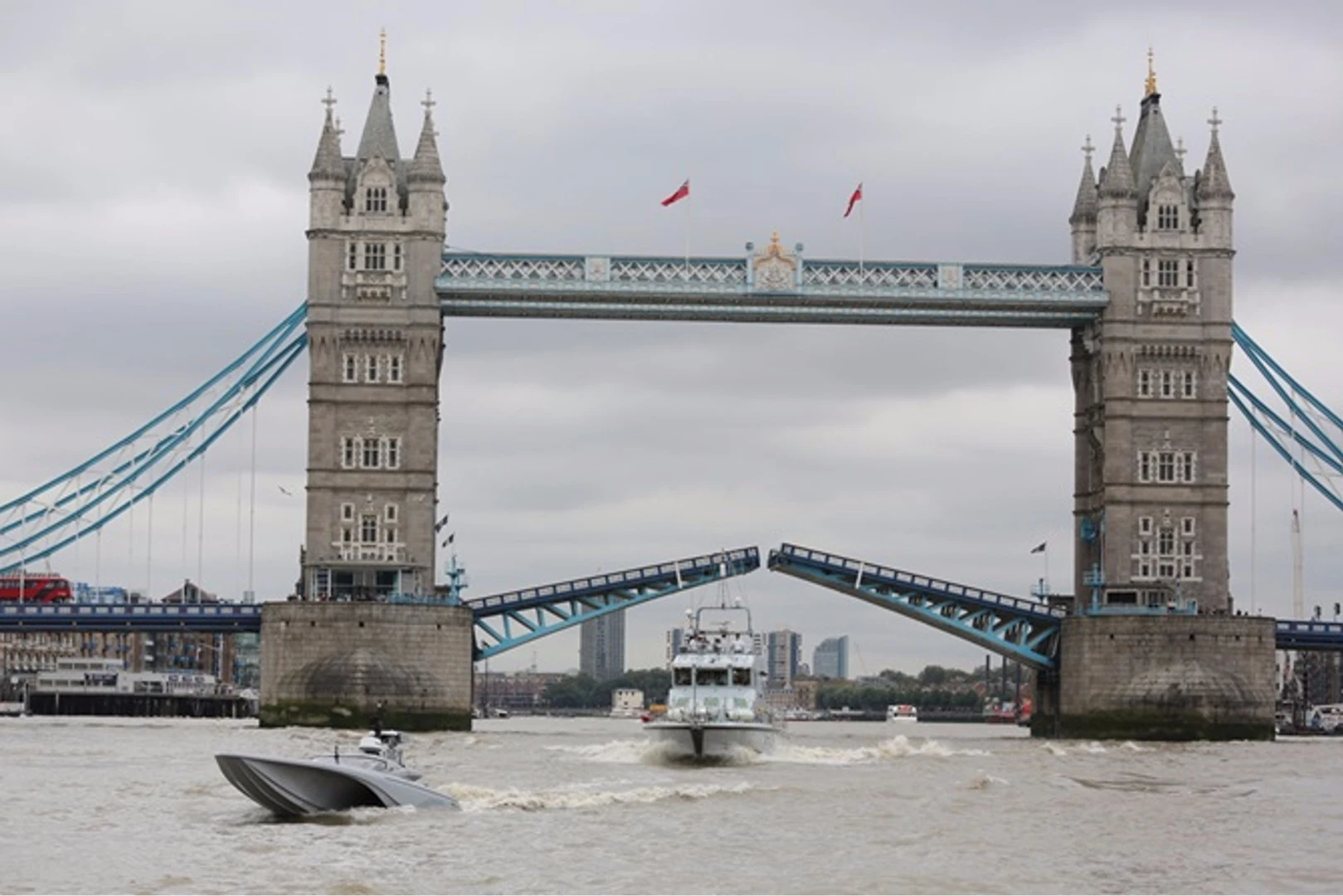 The MAST passing Tower Bridge
