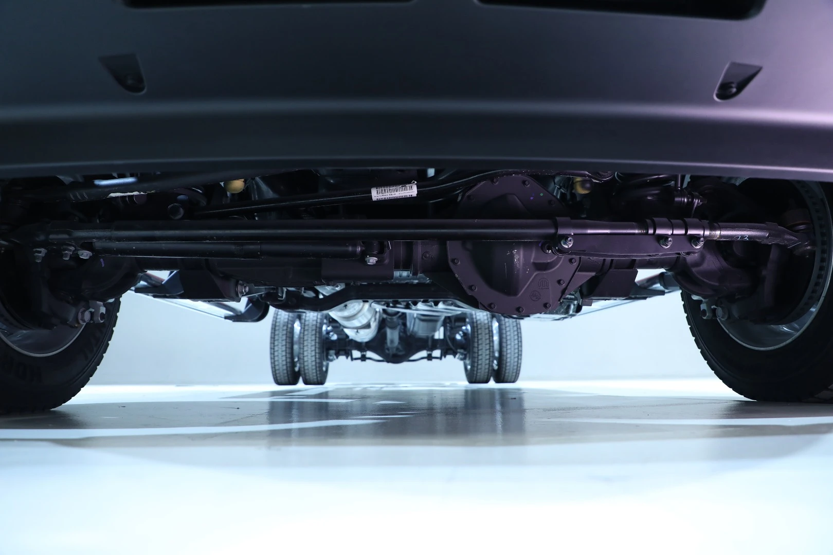 The suspension and steering on the front of the 2019 Ram chassis cab models works in concert with the framing