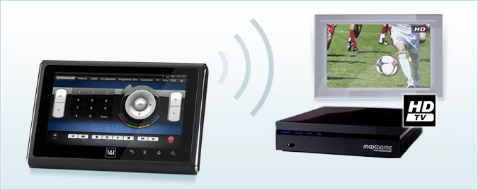 The device can also masquerade as a media device remote control thanks to an infrared transmitter and 1&1's Control-Center app
