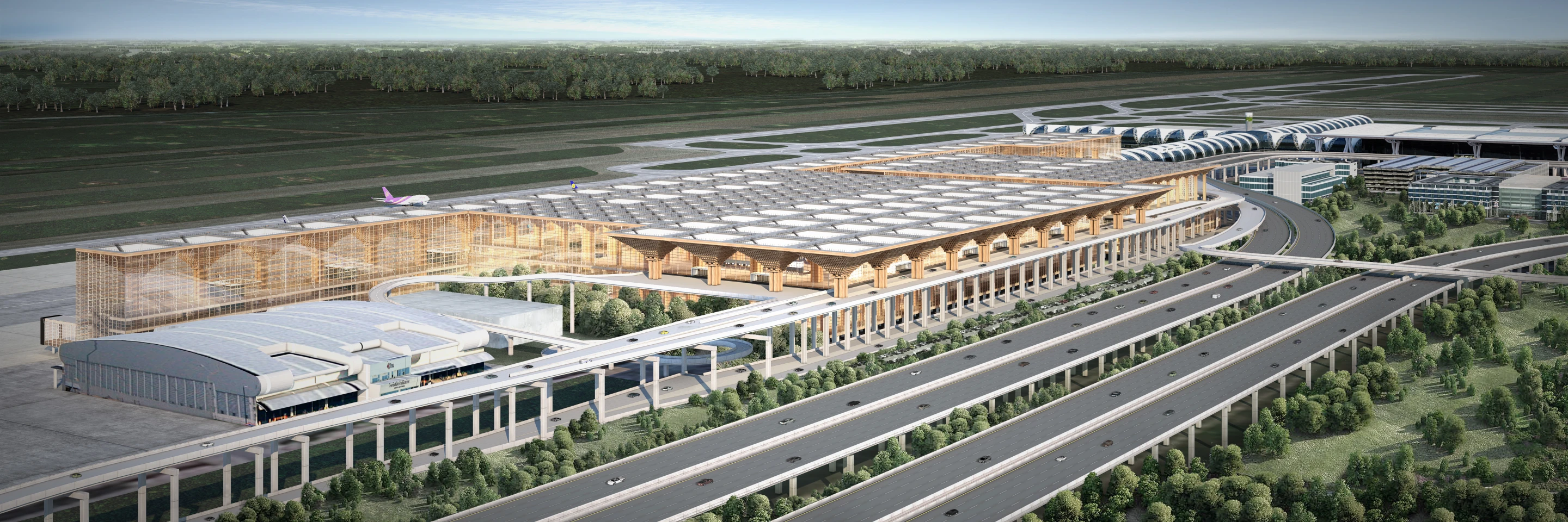 Suvarnabhumi International Passenger Terminal II is designed by Duangrit Bunnag Architect Limited