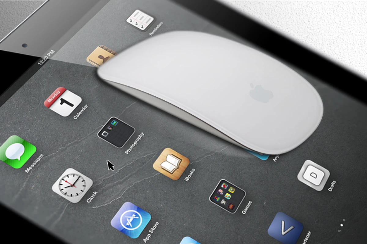 A mouse on an iPad? (Mouse image: Yutaka Tsutano)
