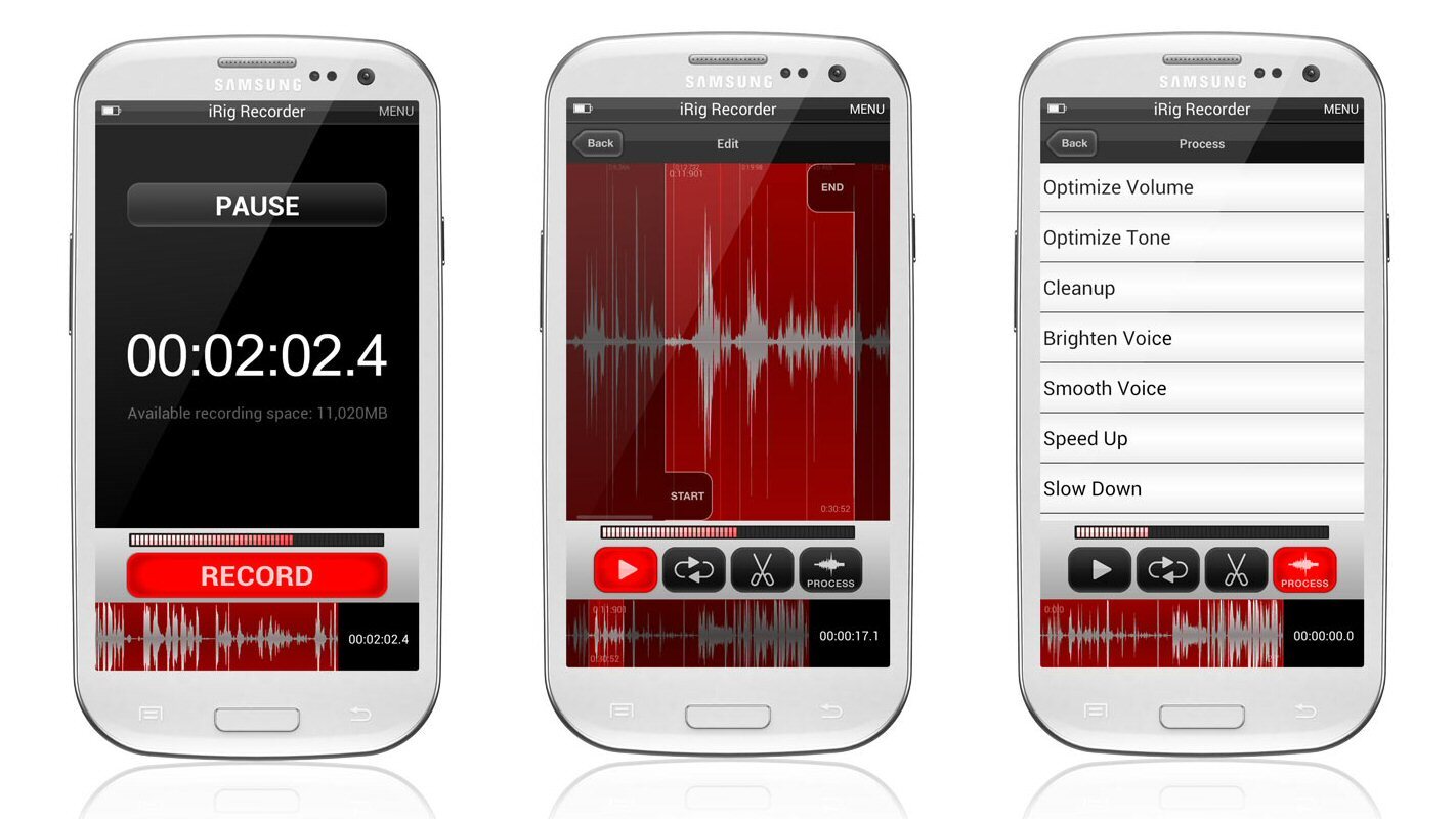 The iRig Recorder app is designed to be as easy-to-use as possible – there's no complicated setup, users just need to install, launch and hit record
