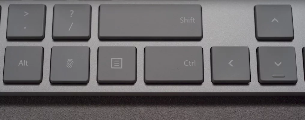 Microsoft's new Modern Keyboard with Fingerprint ID has a fingerprint scanner that looks just like a regular key