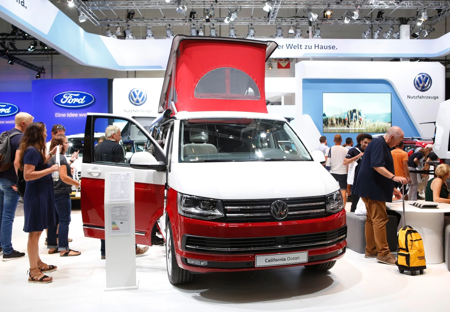 A classic two-toned Volkswagen California Ocean