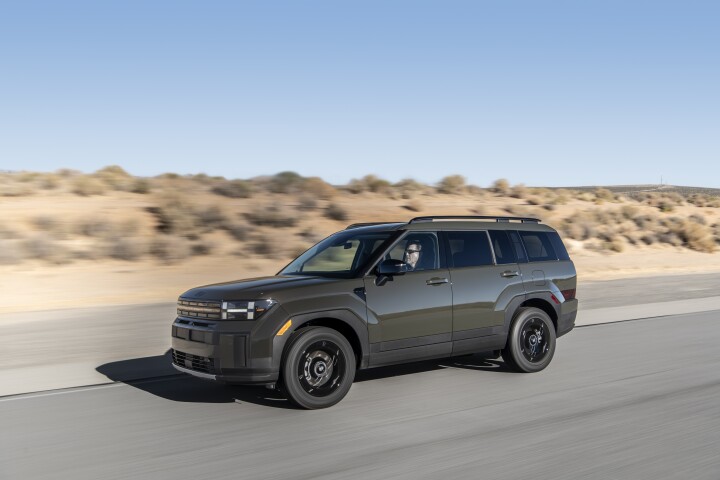 The new-generation 2024 Hyundai Santa Fe now has a third row as standard gets slightly longer to accommodate